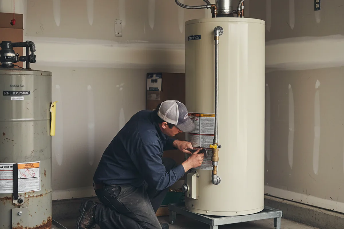 Water heater and shutoff valve replacement in Woodlyn